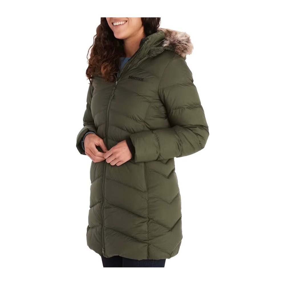 Marmot Puffer Down Coat Montreal Hooded Nori Green Small